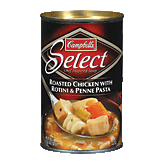 Campbell's Select roasted chicken with rotini & penne pasta ready to serve soup made with only roasted white meat Full-Size Picture